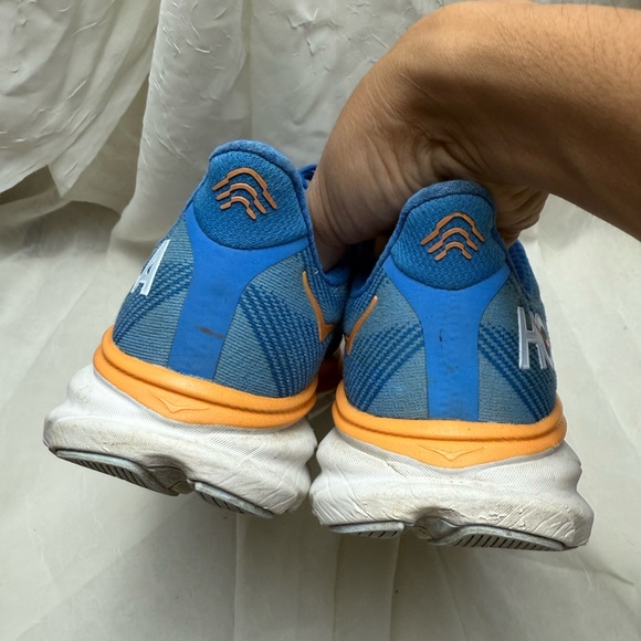 Hoka Vibrant Blue and Orange Athletic Shoes size 8.5 - Picture 4 of 6